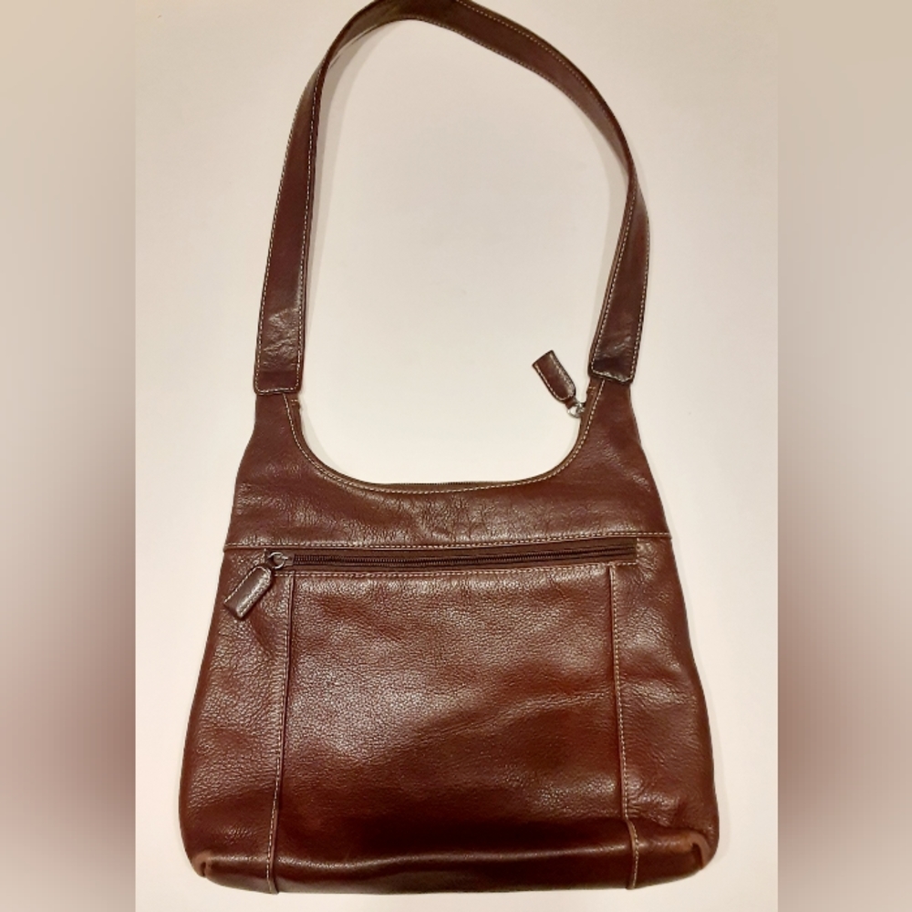 Tignanello Brown Leather Shoulder Bag